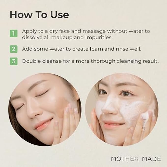 MOTHER MADE HEARTLEAF RICE DEEP GLOW PACK FACE CLEANSER 130ML - KOREAN BEAUTY MOCHI TEXTURE FOR DEEP PORE GENTLE CLEANSING, HYDRATING DAILY FACE WASH, NON-STRIPPING, GLASS SKIN GLOWING SKINCARE - Image 4